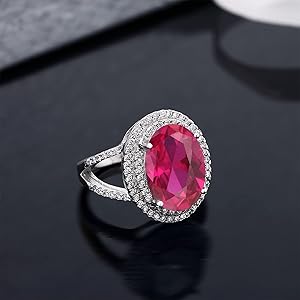 Amazon | [Gem Stone King] 7.19カラット シンセティック ルビー
